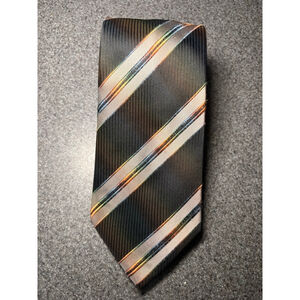 Tango Black Multi-Color Striped Silk Tie